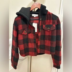 Cropped fleece flannel